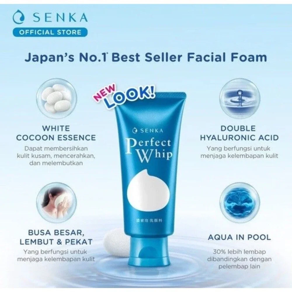 Shiseido SENKA Perfect Whip Face Wash Facial Cleansing Foam 120g - Made in Japan